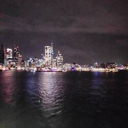Auckland skyline at night.