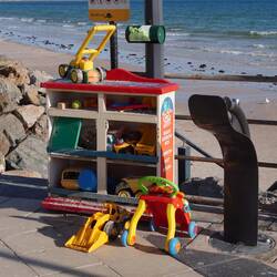 Tolle Idee, Sandspielzeug zum Ausleihen und ...