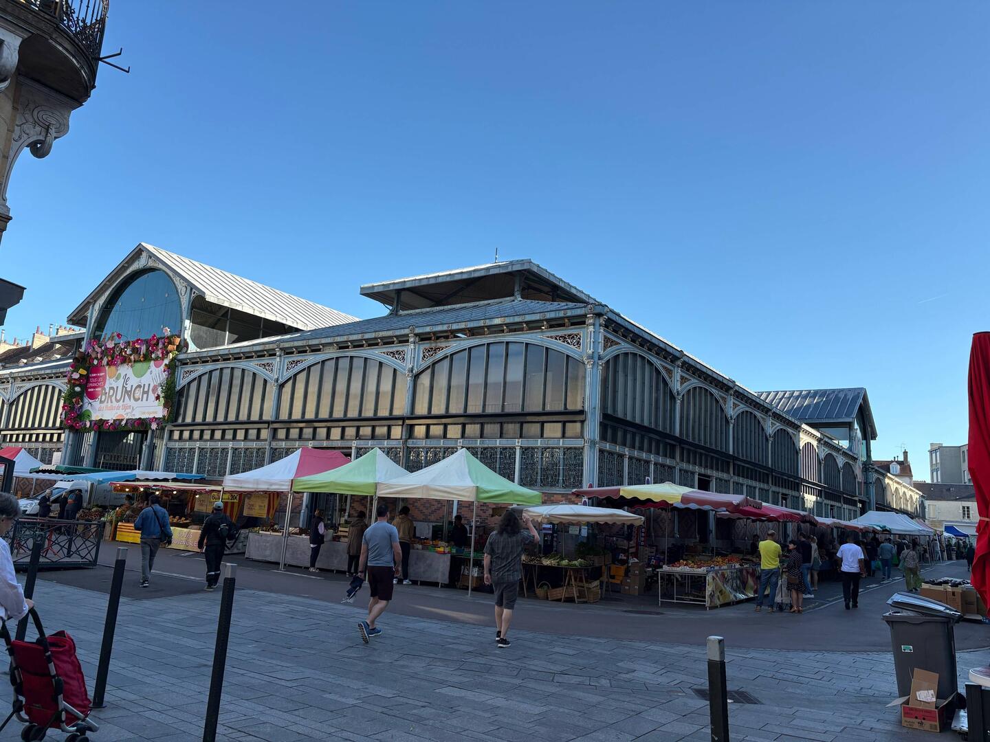 Dijon market, right in the middle of the old town.