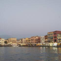 Chania on an overcast evening