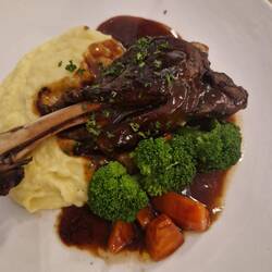 Lamb shank dinner
