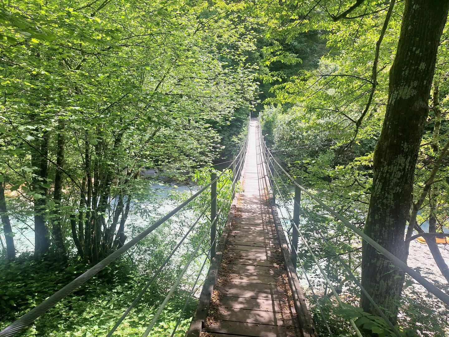 Brücke am CP über die Koritnica