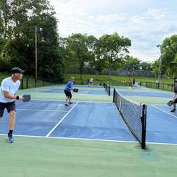 Don gets it over the net, but Jake puts it away!
