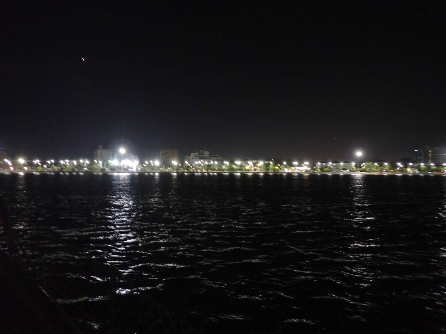 We anchored in the harbor the first night, then moved into the marina in the morning.