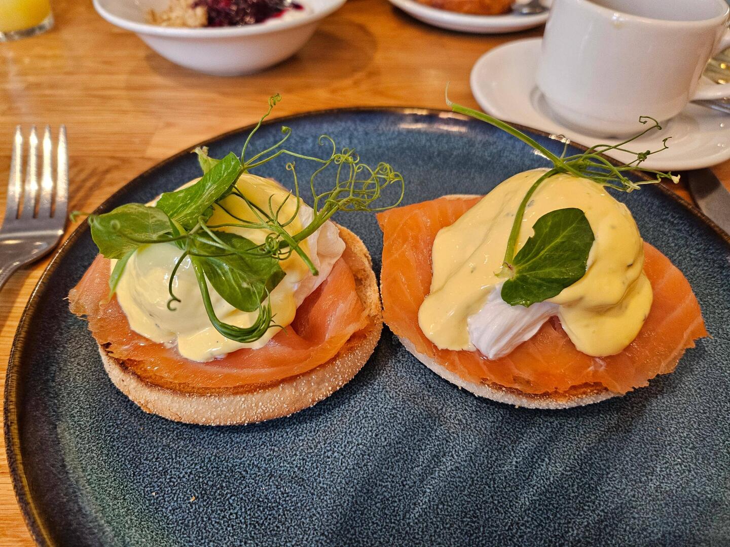 Heerlijk ontbijtje, eggs royal.