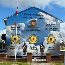 Mural in a Belfast Protestant neighborhood