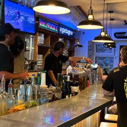 Surfing culture and lots of young people living it up