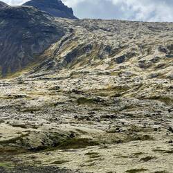 Lava cascades down the mountain