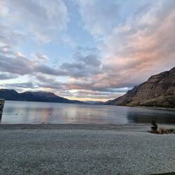Sunset from the farm looking towards Queenstown