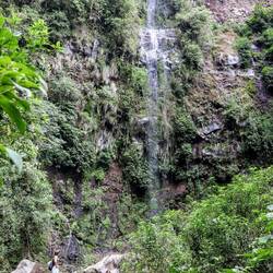 Waterfall difficult to reach.