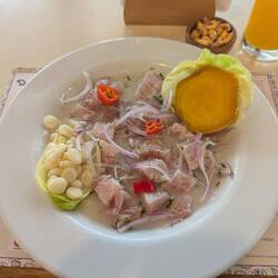Ceviche, Roher Fisch in Limetten/Zitronen Saft