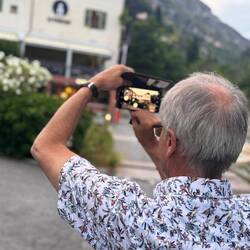Ankunftsfoto am Hotel Le Prieuré in St Dalmas de Tende