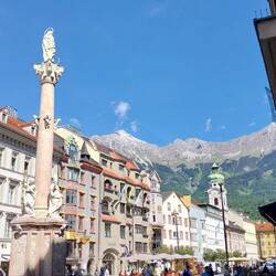Innsbruck old Town on a stunning, warm day.