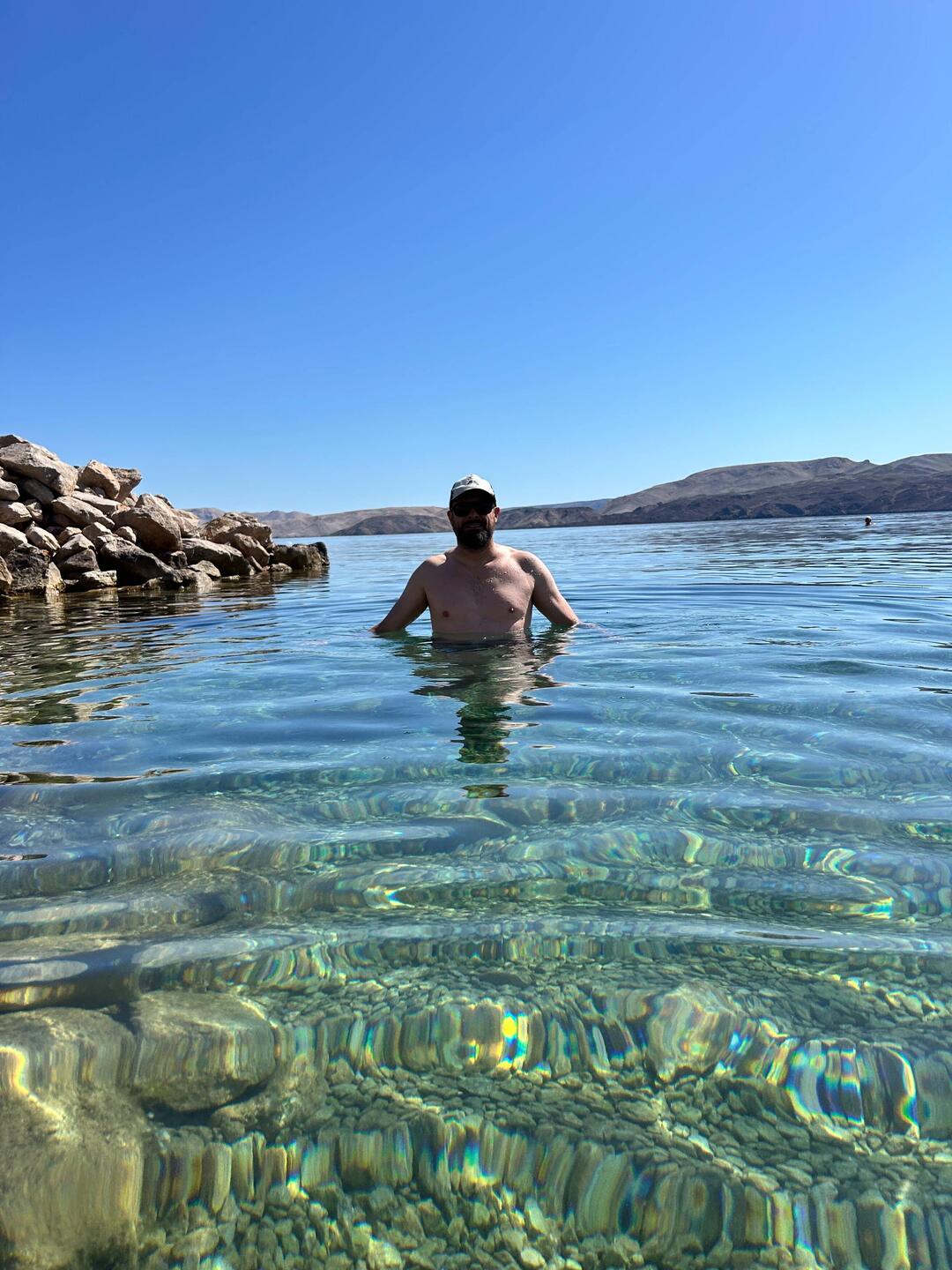 Das Meer ist kühl. Tut aber gut bei 30*C