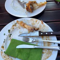 Teller leer gibt gutes Wetter