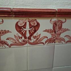 Even the toilet mosaics have bulls on them