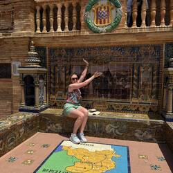 Carla in her home alcove - Gerona