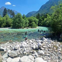 SUP kurz vor Čezsoča