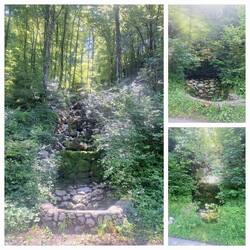 Hier stürzt manchmal das Wasser runter