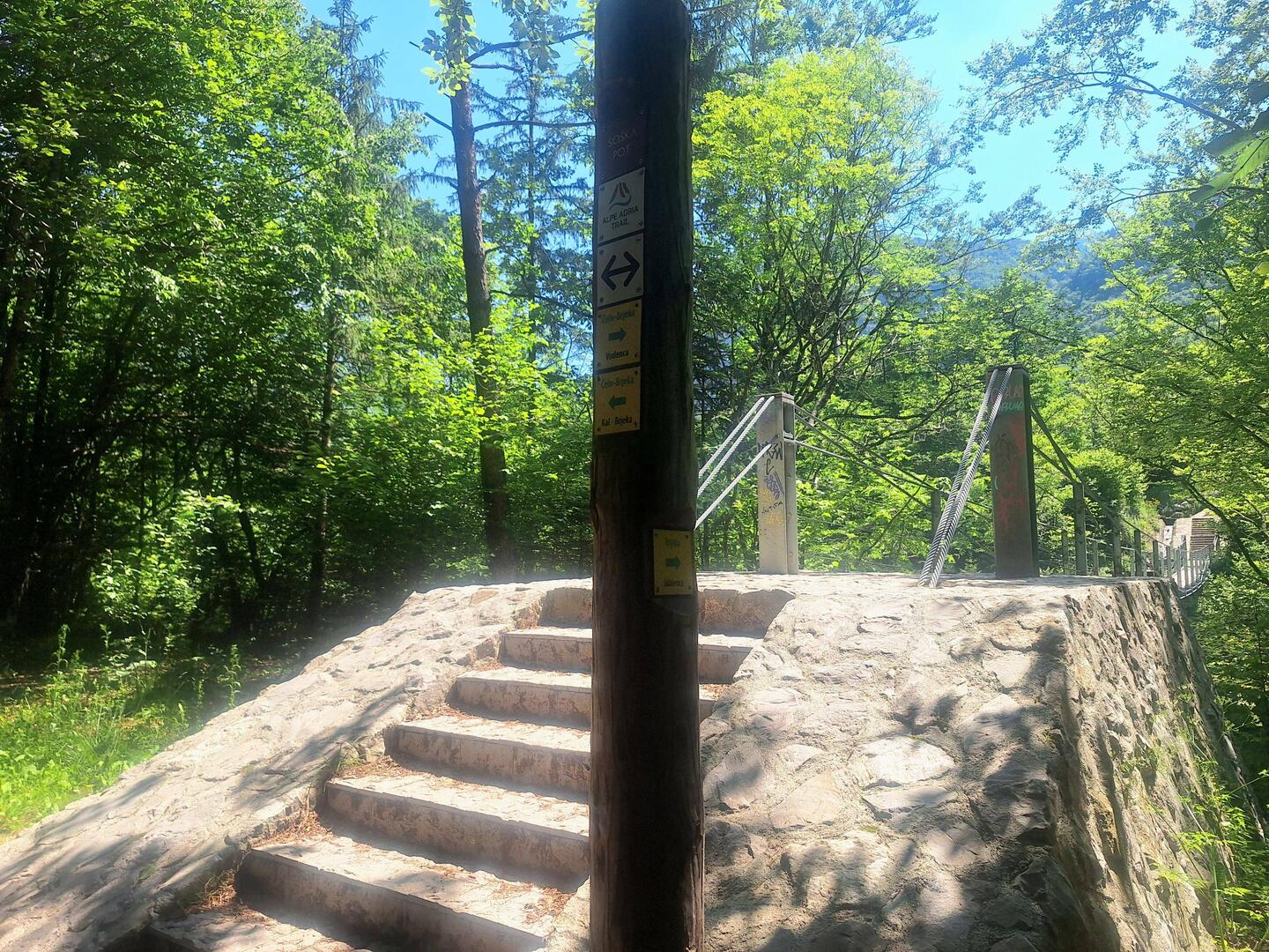 Hängebrücke über die Soča