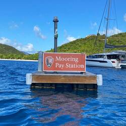 A floating pay station.