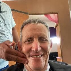 Off with the only beard I've ever had. I started it in Morocco at Christmastime.