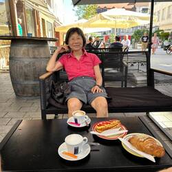 Französisches zweites Früstück in Sarreguemines
