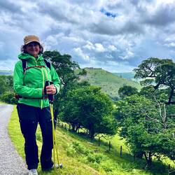 Castell Dinas Bran in the background