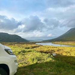 Unser erster Stellplatz auf der Isle of Skye, Sligachan Campsite