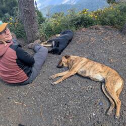 Bigna freundet sich im Basecamp mit den Guides an.