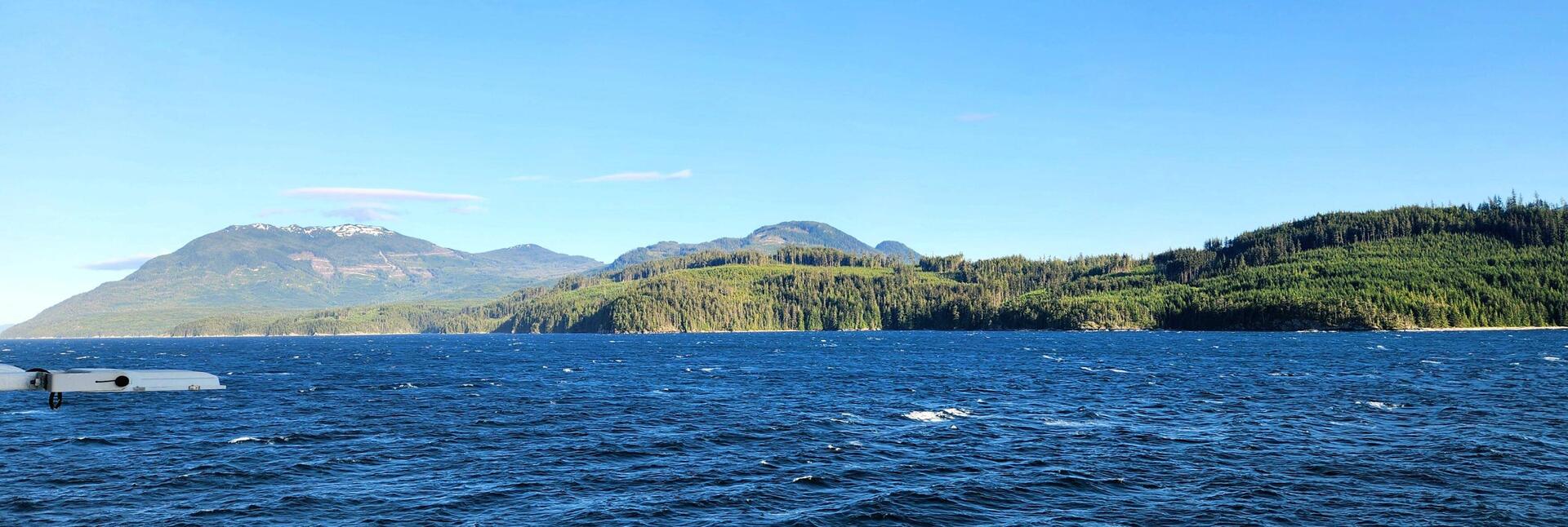 Sailing the inside Strait off of British Columbia.