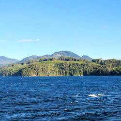 Sailing the inside Strait off of British Columbia.