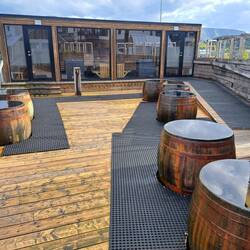 Eine Sauna mitten in der Stadt