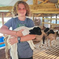 Cashmere goats at JB's brothers farm