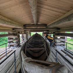 Kirchenboot mit Platz für 100 Personen (gemeinsame Fahrt als Gemeinschaft zur Kirche)
