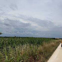 Im Hintergrund ist die Regenfront zu sehen ,die an uns vorbei zog.