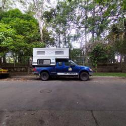 Unser Stellplatz in der angeblich so gefährlichen Stadt ;).