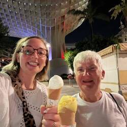 Mango for me and lemon for Carla