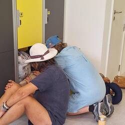 Packing bags to store while we wander