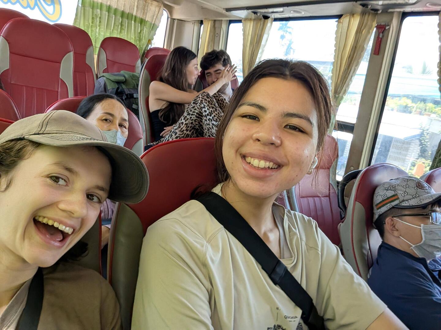 In the bus to Ben Tre