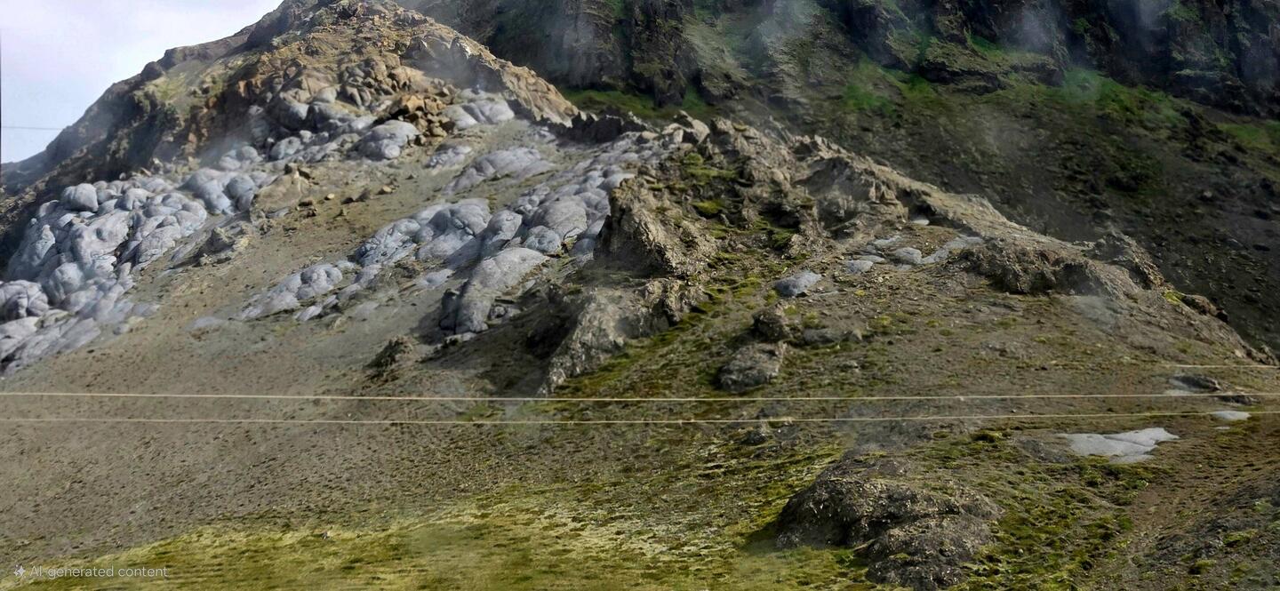 This is how the lava dried.