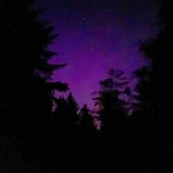 Die Nacht gab es ganz schwach Polarlicht