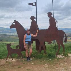 Alto de El Perdón - an iconic monument on the Camino Frances