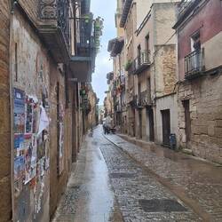 Street in Puenta la Reina...I was beyond exhausted after 25km walk to get here...WITH a big hill!