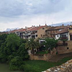 Looking back at Puenta la Reina