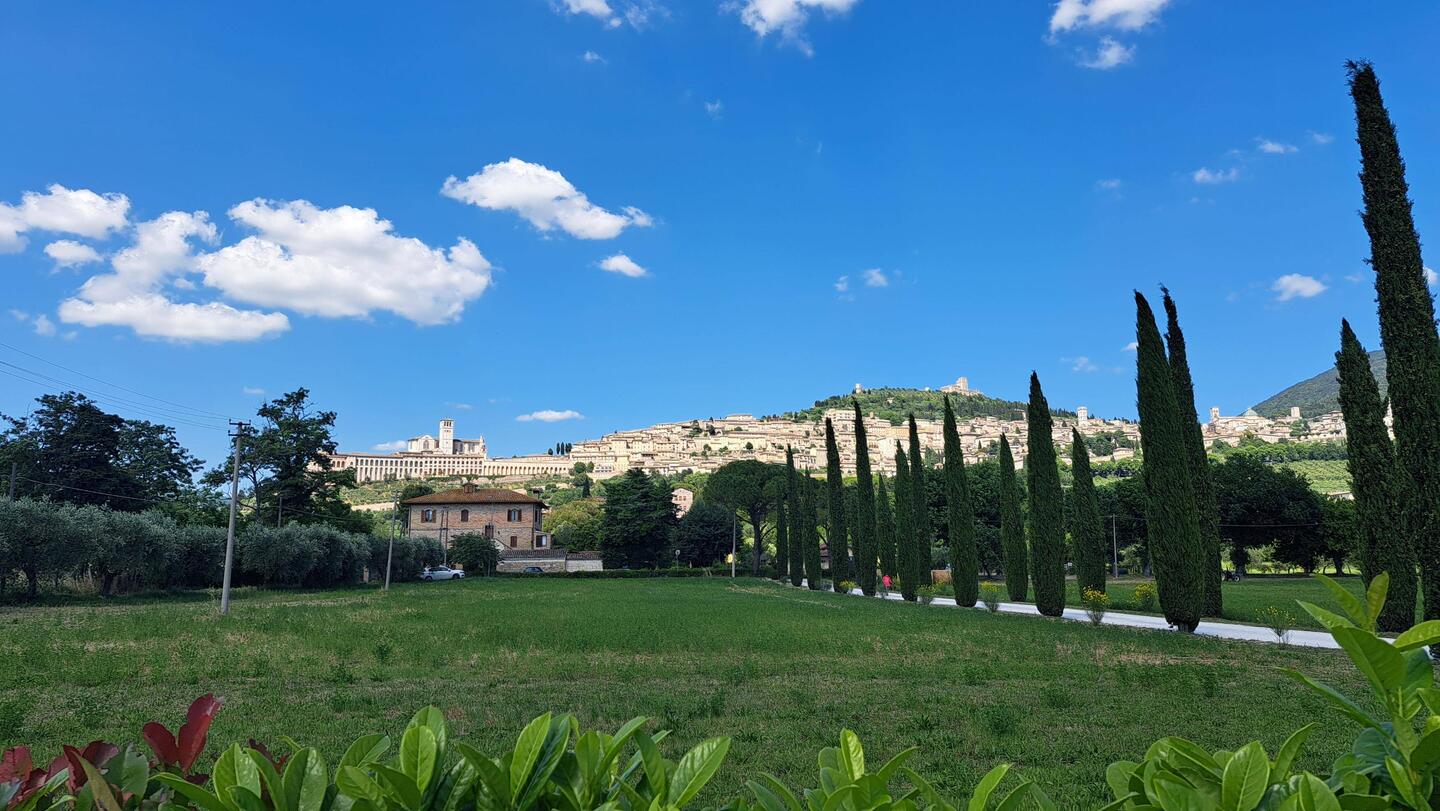 Vista di Assisi dall'area Camper dove ci siamo fermati per la notte.
