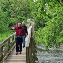 Hängebrücke aus der Sowjetzeit