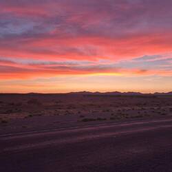 Sie Sonnenauf- und untergänge in der Wüste New Mexicos konnten sich sehen lassen