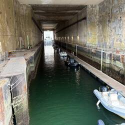 Close up of an individual submarine slip