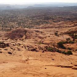 Da hinten, der runde Dome ist unser Ziel